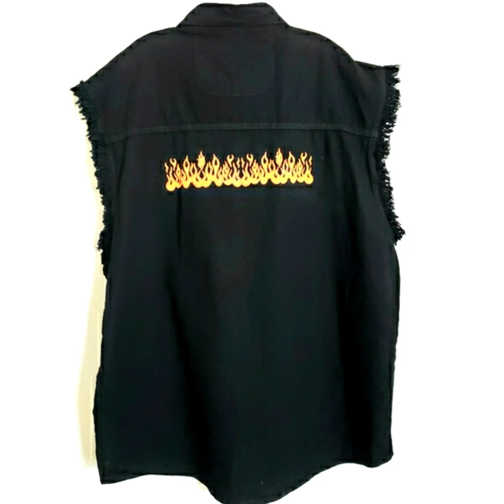 Nwt Sports Gallery Black Fringe Sleeveless Shirt_6